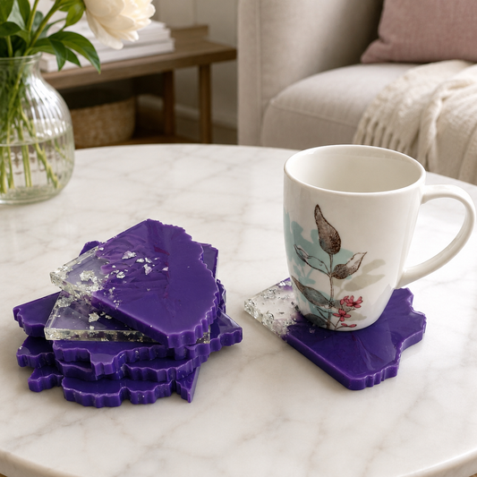 Purple Ombre Coasters - Set of 6 – handmade product view 2