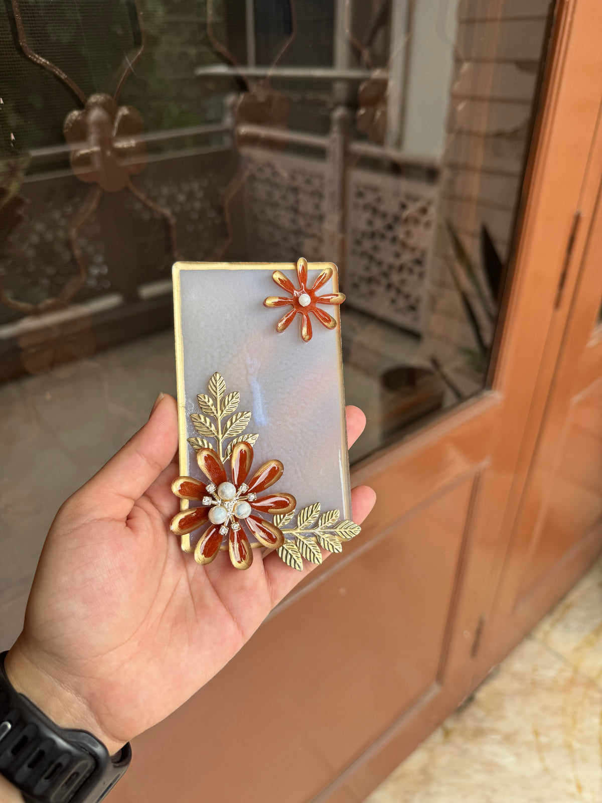 Floral Resin Shagun Plate