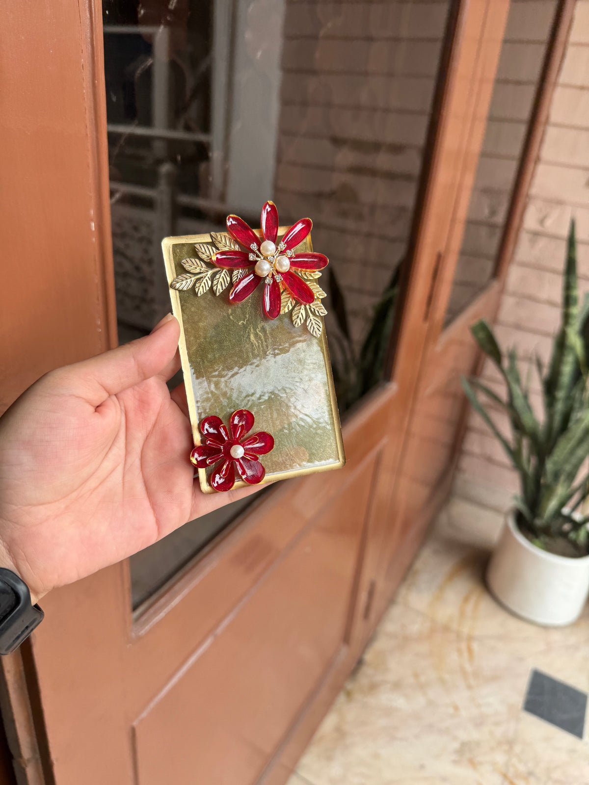 Floral Resin Shagun Plate