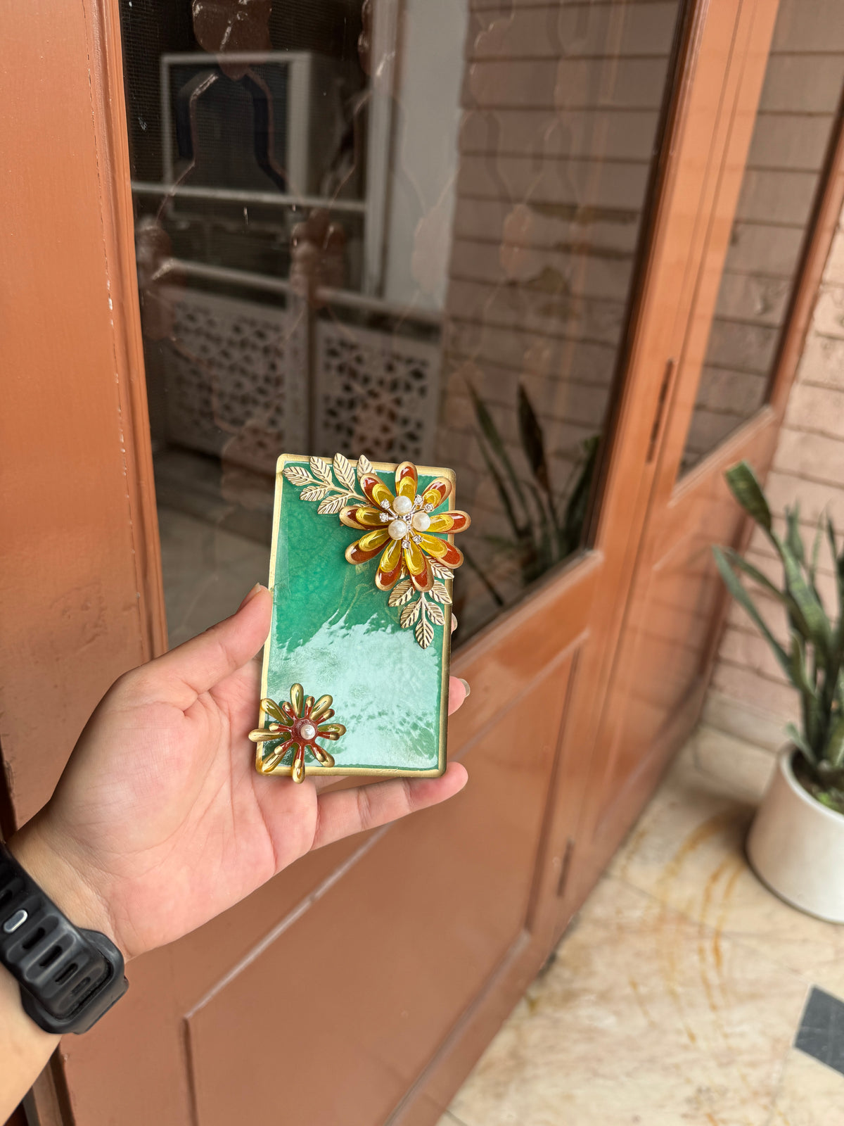 Floral Resin Shagun Plate