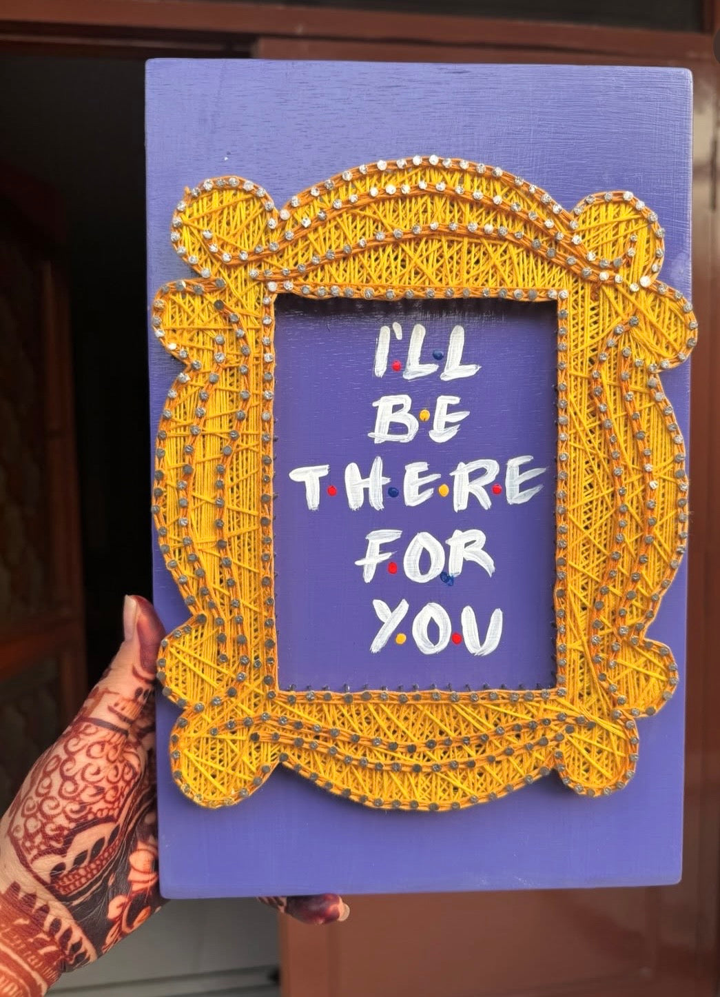 Friends Door String Art – handmade product view 5