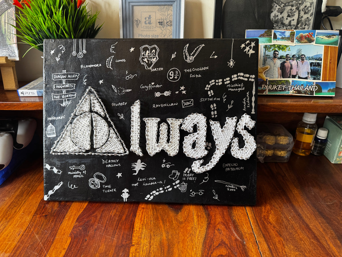 Always Handmade String Art – Wizard-Inspired 12x16" – handmade product view 1