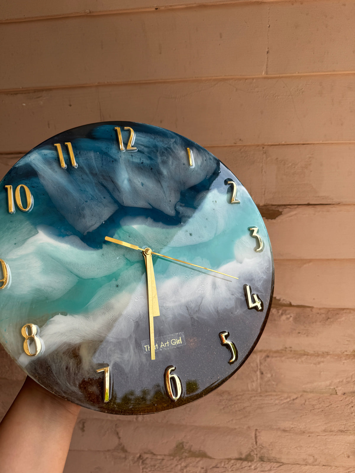 Ocean Handmade Resin Wall Clock