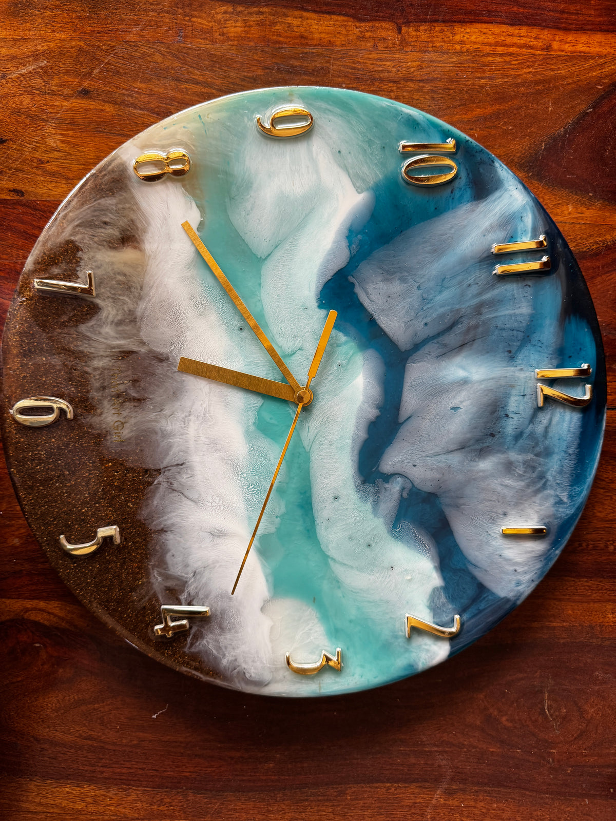 Ocean Handmade Resin Wall Clock