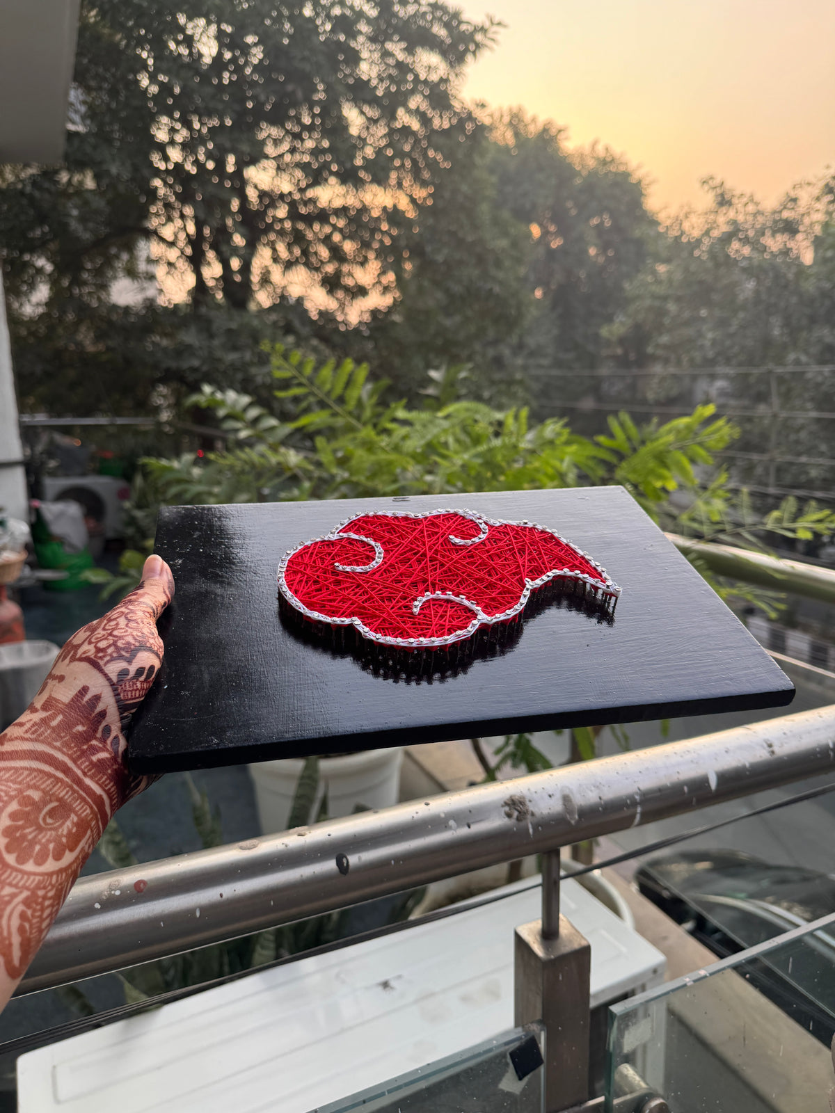 Akatsuki Symbol String Art – handmade product view 4