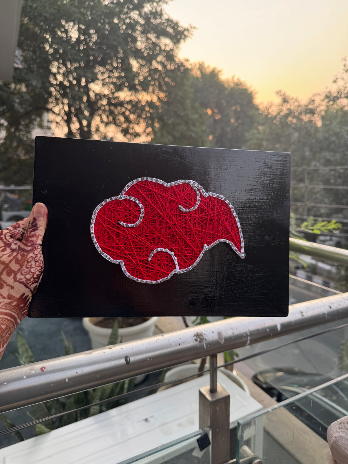 Akatsuki Symbol String Art – handmade product view 5