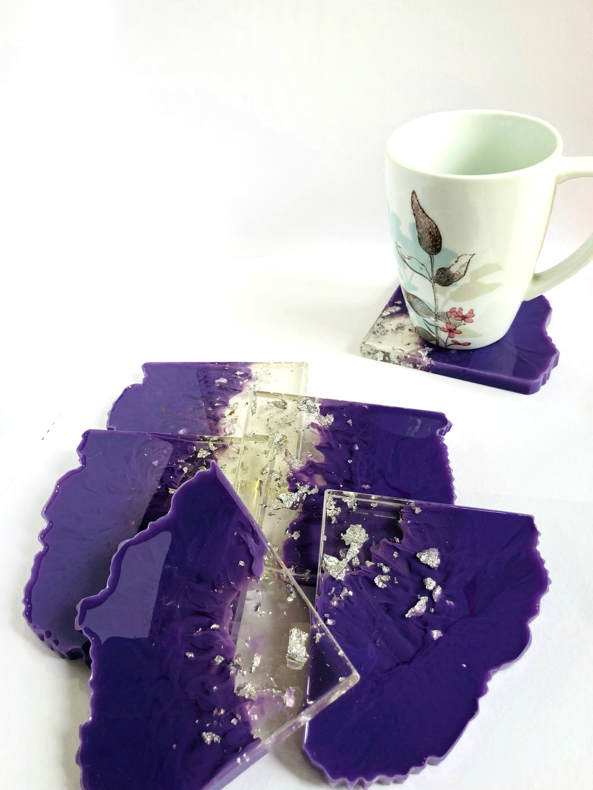 Purple Ombre Coasters - Set of 6 – handmade product view 9