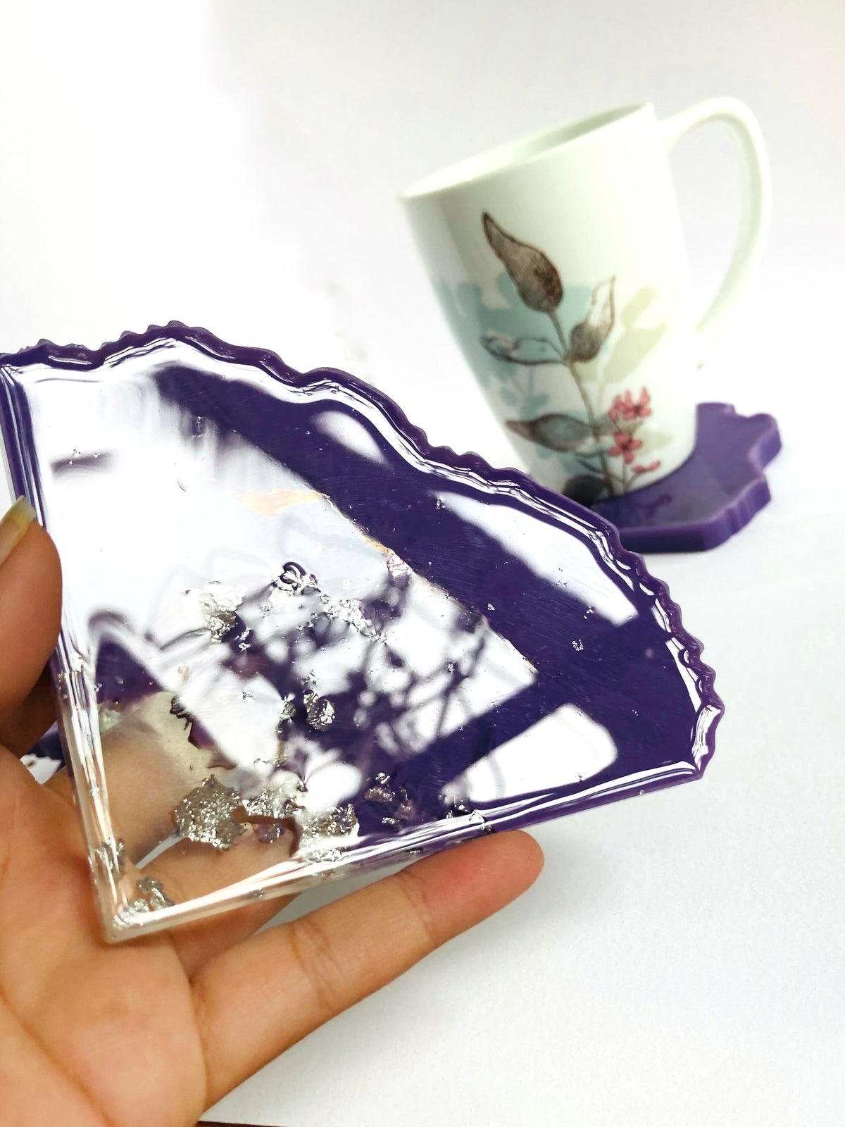 Purple Ombre Coasters - Set of 6 – handmade product view 3