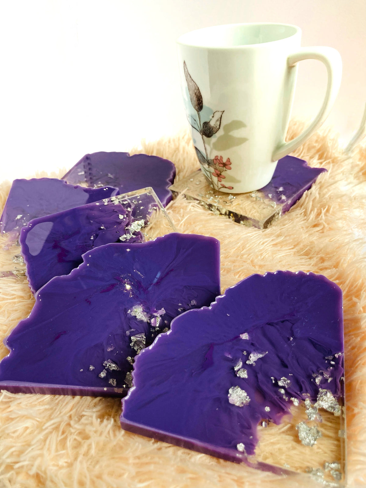Purple Ombre Coasters - Set of 6 – handmade product view 8