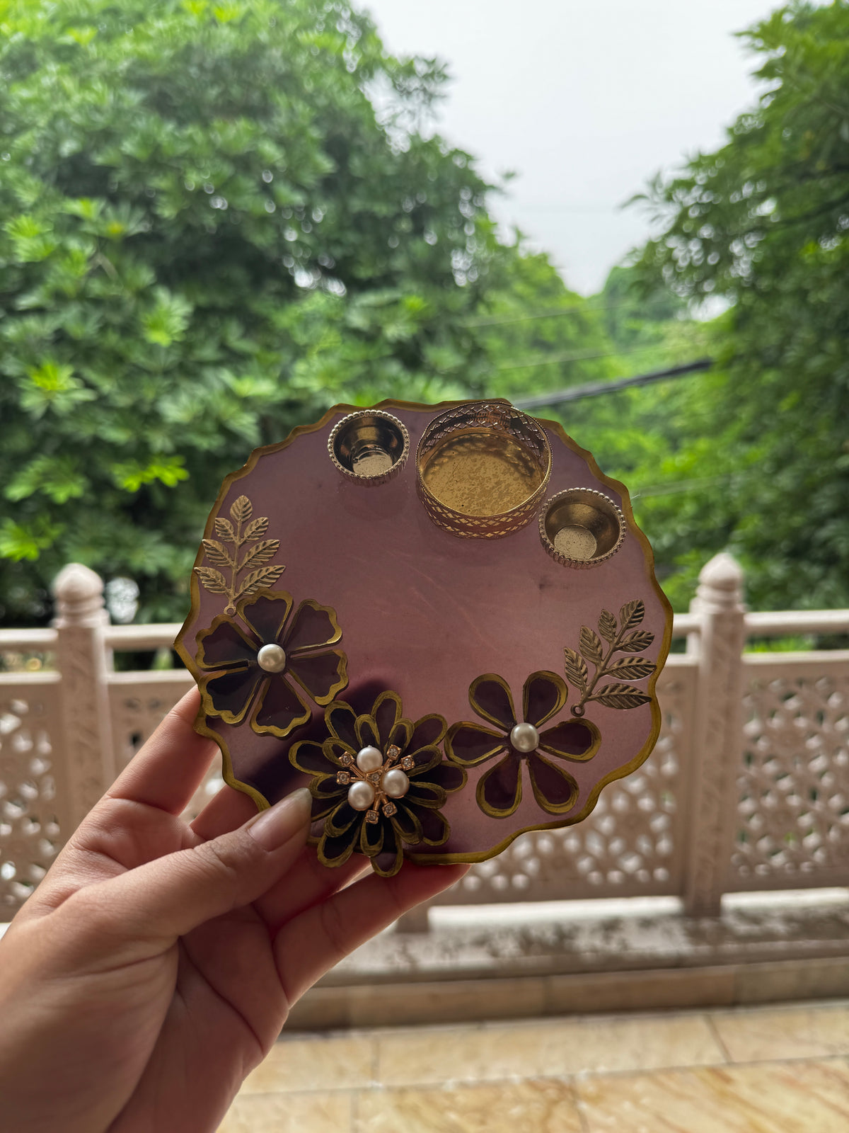 Custom Resin Tikka Platter & Pooja Thali