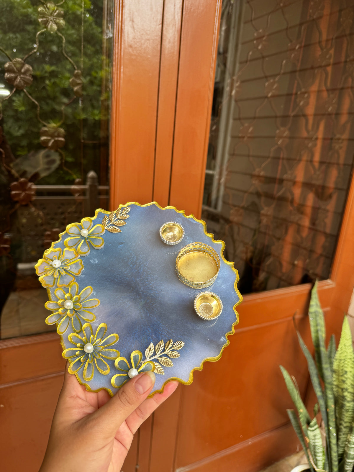 Custom Resin Tikka Platter & Pooja Thali