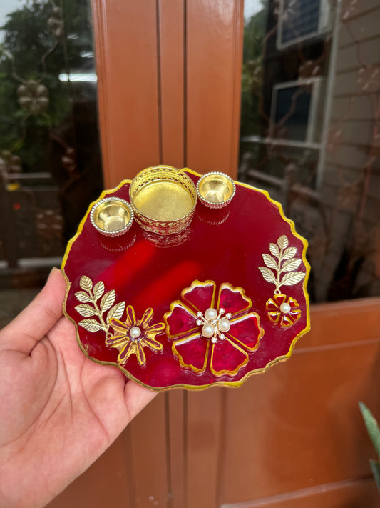 Custom Resin Tikka Platter & Pooja Thali