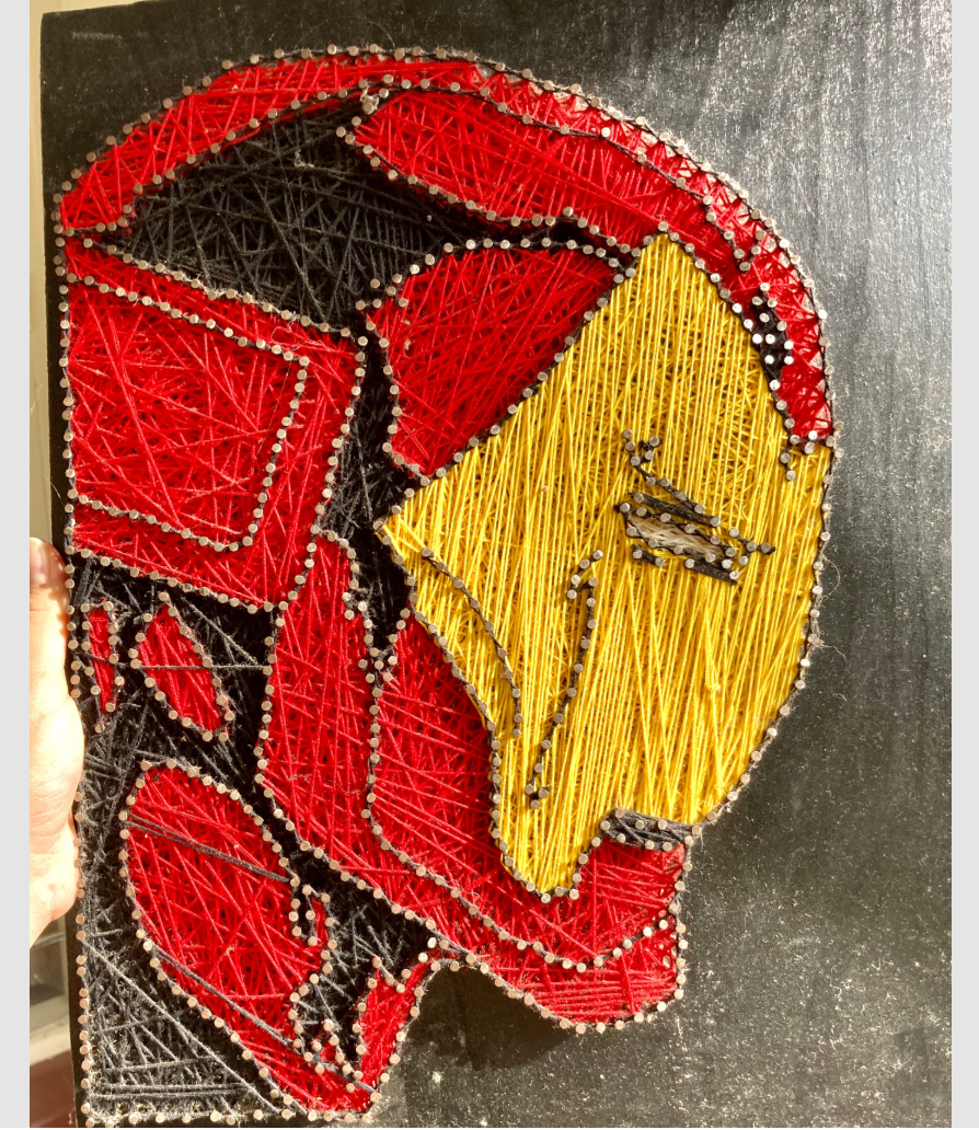 Iron Man-Inspired String Art – handmade product view 3