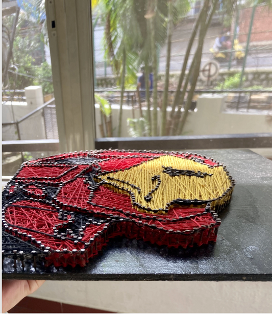 Iron Man-Inspired String Art – handmade product view 2