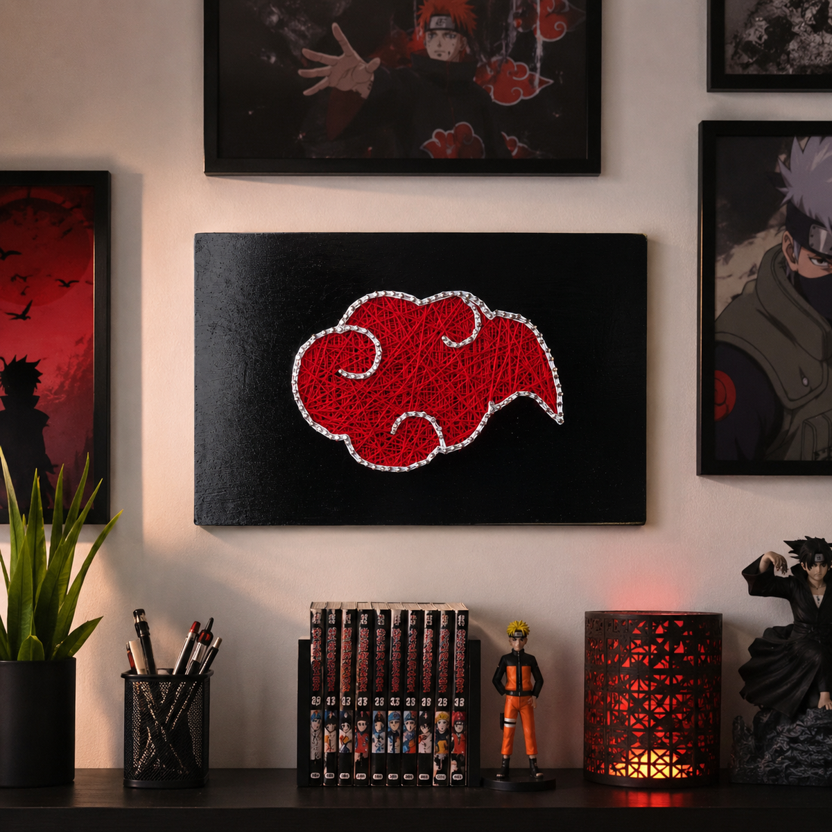 Akatsuki Symbol String Art – handmade product view 1