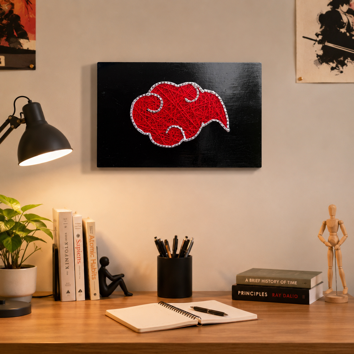 Akatsuki Symbol String Art – handmade product view 3