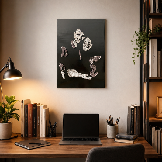 Custom Face Portrait String Art – handmade product view 1