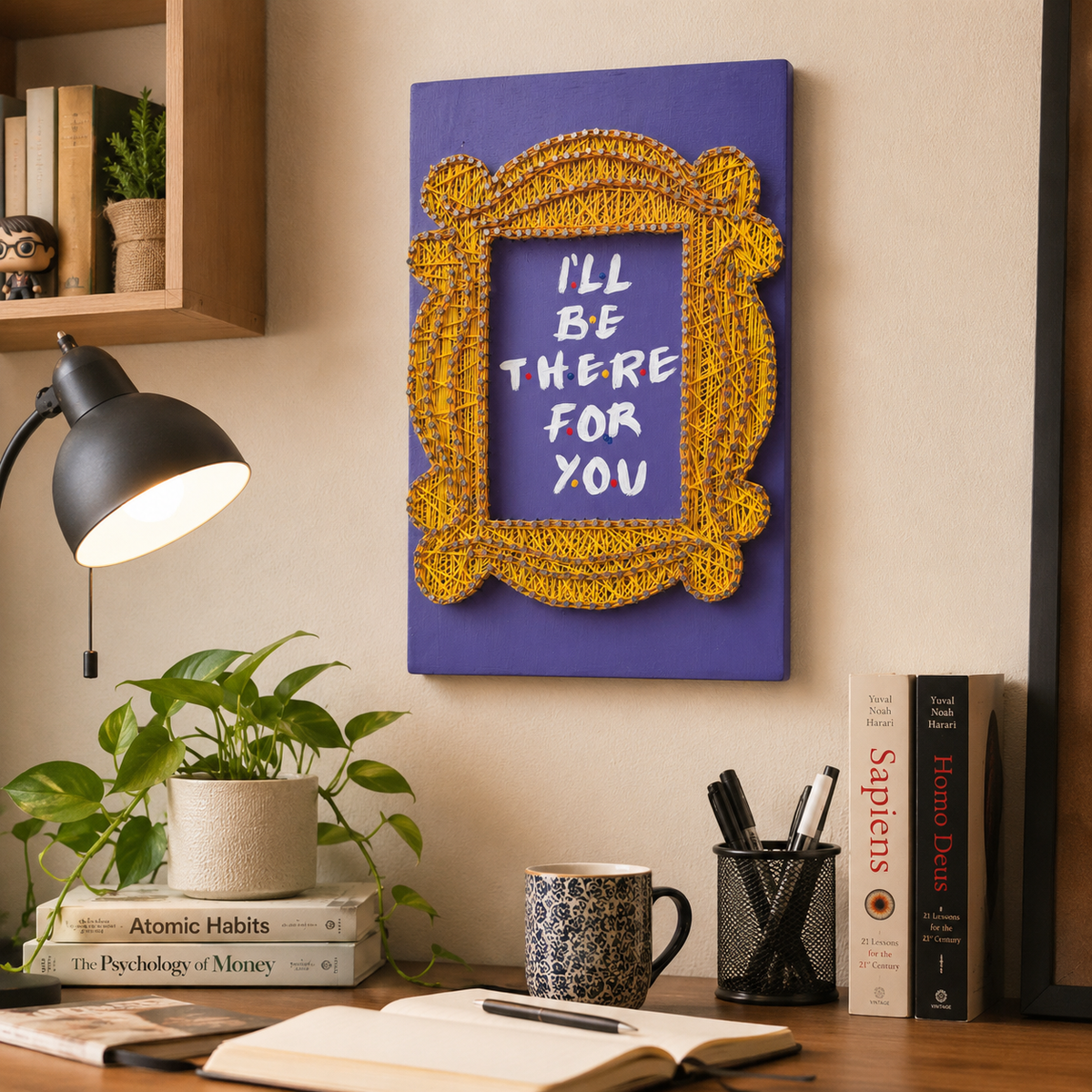Friends Door String Art – handmade product view 1