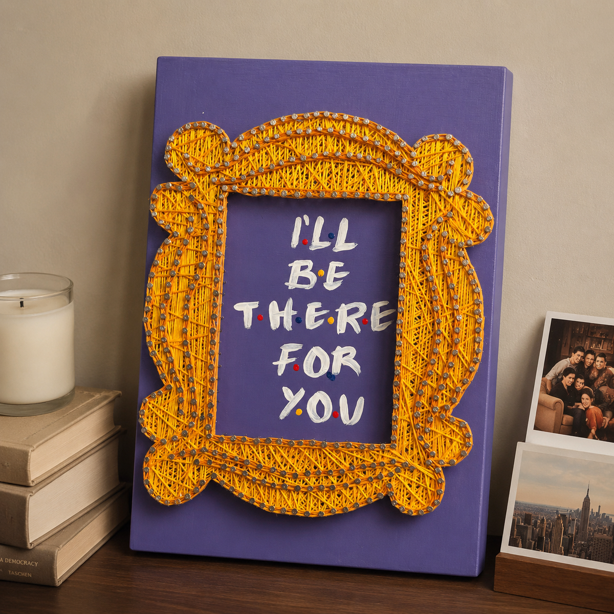 Friends Door String Art – handmade product view 3