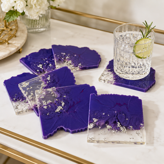 Purple Ombre Coasters - Set of 6 – handmade product view 1